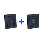 Espelho De Tomada Duplo Chanfrado 1 Rj-45 Cat5e 3usb 5.2a Br