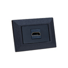 Espelho De Tomada Simples Chanfrado Com 1 Hdmi Preto