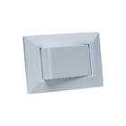 Espelho De Tomada Simples Chanfrado Com 1 Interruptor Cinza