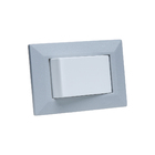 Espelho De Tomada Simples Chanfrado Com 1 Interruptor Cinza