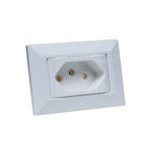 Espelho De Tomada Simples Chanfrado Com 1 Tomada 10a Branco