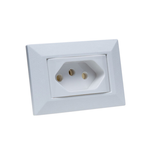 Espelho De Tomada Simples Chanfrado Com 1 Tomada 10a Branco