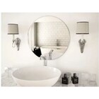 Espelho De Vidro Redondo Lapidado Decorativo 50x50cm Para Qua