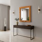 Espelho Decorativo 110x90cm Quadrado Dubai Carvalho