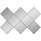 Espelho Decorativo 3d Losango Winter D03 127 Cm Moldura Preto