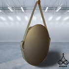 Espelho Decorativo 40 Cm Diâmetro Com Fivelas cor natural