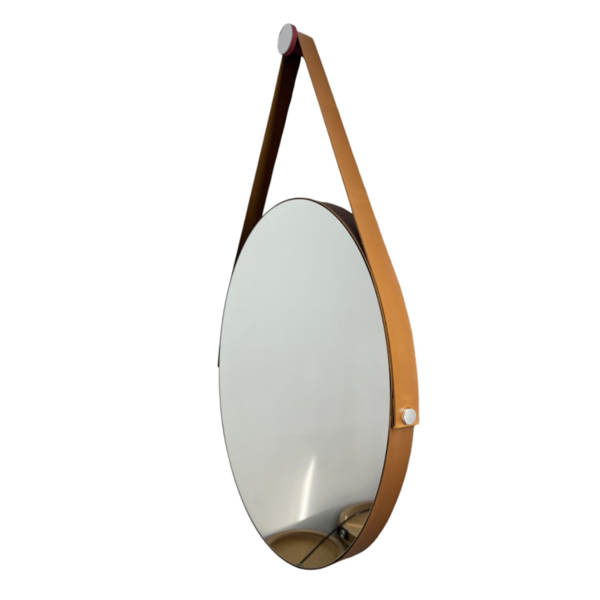 Espelho Decorativo 50 Cm Diâmetro Cor caramelo