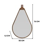 Espelho Decorativo 50x76cm Com Alça Em Couro Serena Yescasa F