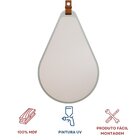 Espelho Decorativo 50x76cm Com Alça Em Couro Serena Yescasa P