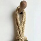 Espelho Decorativo 82x45cm Hole Alça Sisal Natural Orgânico I