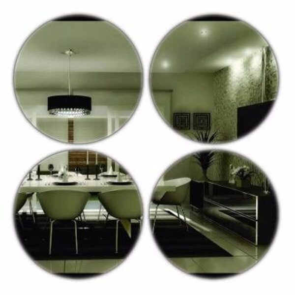 Espelho Decorativo Acrílico 4 Bolas Grandes 33 X 33 Cm