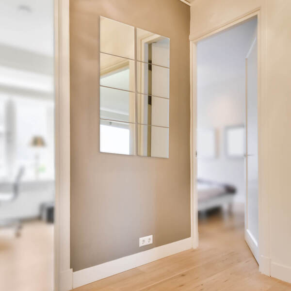 Espelho Decorativo Acrílico Flexível Quadrado 30x30cm