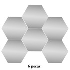 Espelho Decorativo Acrílico Grande 22x26cm 6 Pcs Quarto Sala