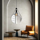 Espelho Decorativo Adnet 80cm + Suporte Pendurador Preto