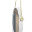 Espelho Decorativo Adnet Alça Sisal Natural 30 Cm Redondo