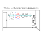 Espelho Decorativo Adnet Branco Alça Corino Café 50 Cm Redondo