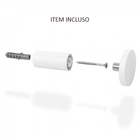 Espelho Decorativo Adnet Branco Alça Corino Café 50 Cm Redondo