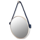 Espelho Decorativo Adnet Branco com Alça de Sisal Blue 60x40cm