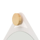 Espelho Decorativo Adnet Flat Branco Off White 40 Cm Redondo