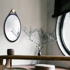 Espelho Decorativo Adnet Flat Branco Off White 40 Cm Redondo