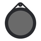 Espelho Decorativo Adnet Flat Preto 30 Cm Redondo Preto, 30 Cm