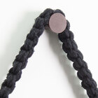 Espelho Decorativo Adnet Marrom Alça Macramê Preta 20 Cm Redo