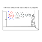 Espelho Decorativo Adnet Preto Alça Corino Rajada 60 Cm Redon