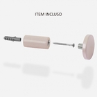 Espelho Decorativo Adnet Rosa Alça Corino Preta 30 Cm Redondo