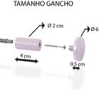 Espelho Decorativo Adnet Rosa Alça Corino Preta 60 Cm Redondo