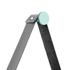 Espelho Decorativo Adnet Verde Alça Corino Preta 20 Cm Redond