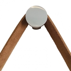 Espelho Decorativo Adnet Vintage Alça Corino Caramelo 60 Cm R