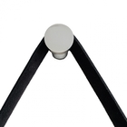 Espelho Decorativo Adnet Vintage Alça Corino Preto 50 Cm Redo