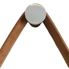 Espelho Decorativo Adnet Vintage Alça Corino Rajado 50 Cm Red