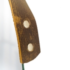 Espelho Decorativo Adnet Vintage Alça Corino Rajado 50 Cm Red