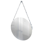 Espelho Decorativo Adnet Vintage Alça Corrente 50 Cm Redondo