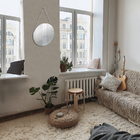 Espelho Decorativo Adnet Vintage Alça Corrente 50 Cm Redondo