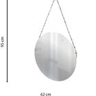 Espelho Decorativo Adnet Vintage Alça Corrente 60 Cm Redondo