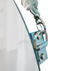 Espelho Decorativo Adnet Vintage Macramê Bege 60 Cm Redondo