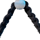 Espelho Decorativo Adnet Vintage Macramê Preto 50 Cm Redondo