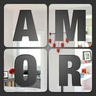 Espelho Decorativo Amor-m 4 Peças 24x24cm