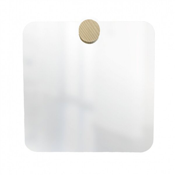 Espelho Decorativo Aplique Redondo Pinus Quadrado Incolor