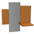 Espelho Decorativo Atlanta 91cm N01 Moldura Ypê - Lyam Decor