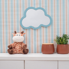 Espelho Decorativo Azul Nuvem Com Moldura 25x35,5cm Oikos