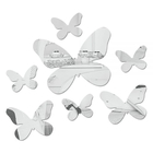 Espelho Decorativo Borboletas 7 Peças Em Acrílico Espelhado
