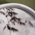 Espelho Decorativo Branco Redondo Com Moldura 42x39cm Sweet Inspire