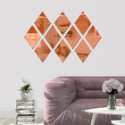 Espelho Decorativo Bronze Em Acrílico Losango 10 Un 8x12cm