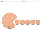 Espelho Decorativo Bronze Em Acrílico Pac-man 6 Peças