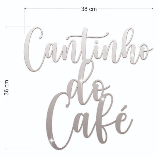 Espelho Decorativo Cantinho Do Café Em Acrílico Sala Cozinha