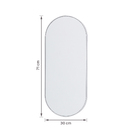 Espelho Decorativo Cápsula Cinza 71x30cm