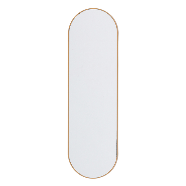 Espelho Decorativo Cápsula Dourado 101x30cm